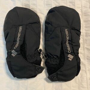 Obermeyer Kids Black Mittens size XS Ski Snowboarding